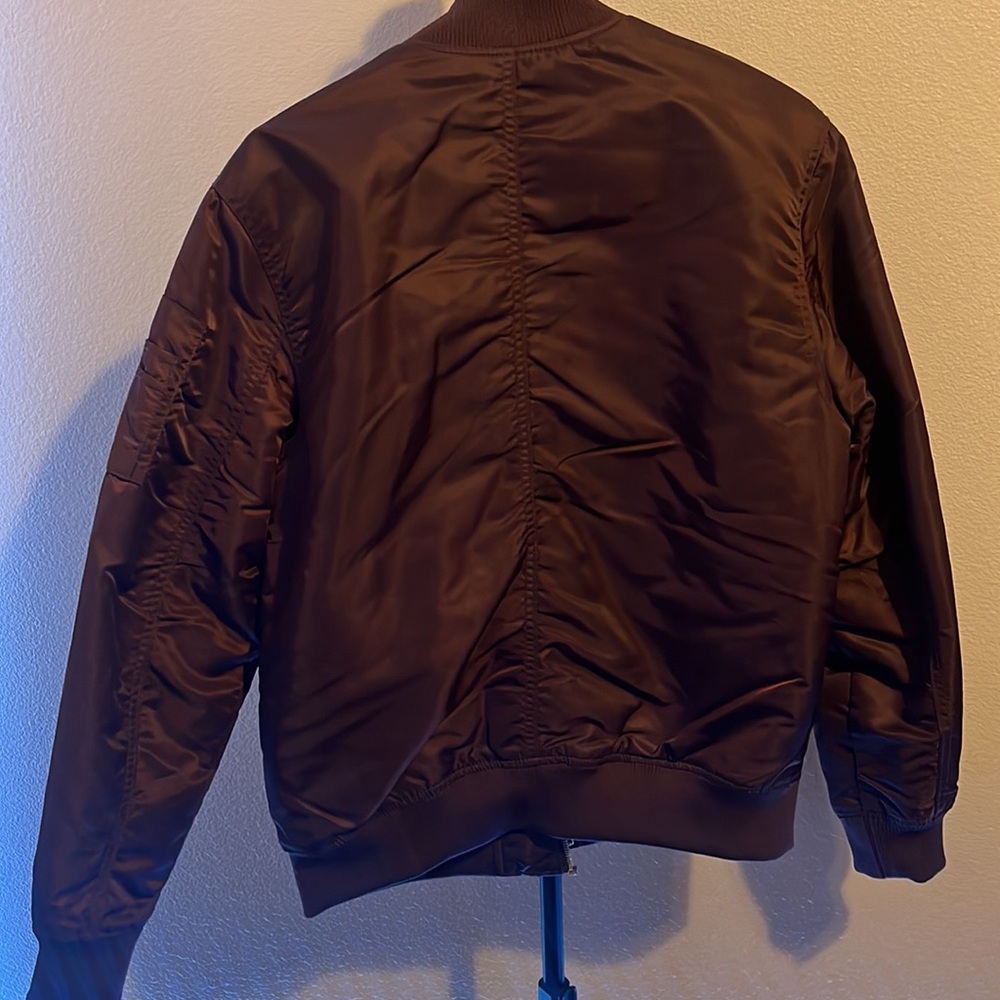 Men’s Small, Burgundy/Brown Bomber Jacket,
